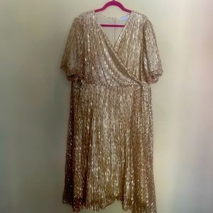 Goldie Sequin Dress In Gold- Ivy City Co
